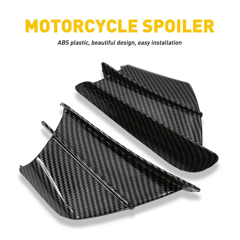 Carbon Fiber ABS Motorcycle Winglets Aerodynamic Winglet Dynamic Spoiler Wings Universal Modification Accessory