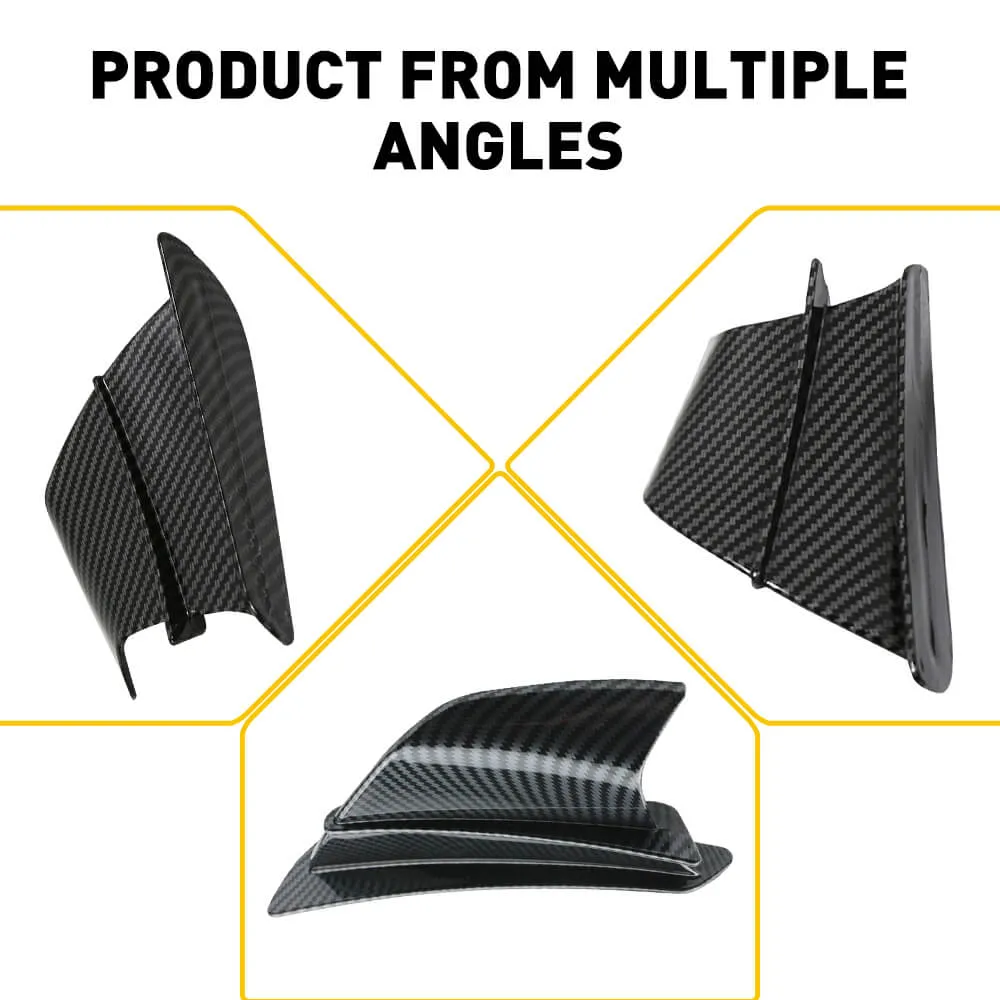 Carbon Fiber ABS Motorcycle Winglets Aerodynamic Winglet Dynamic Spoiler Wings Universal Modification Accessory