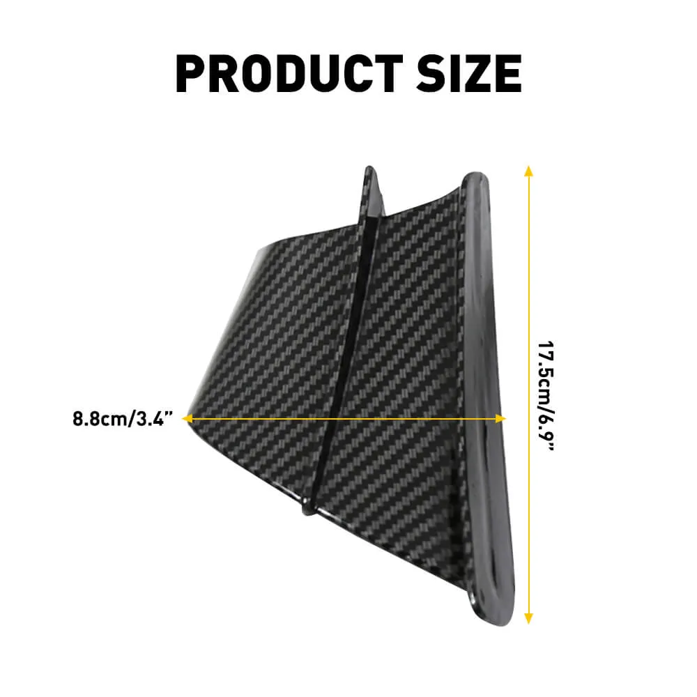 Carbon Fiber ABS Motorcycle Winglets Aerodynamic Winglet Dynamic Spoiler Wings Universal Modification Accessory