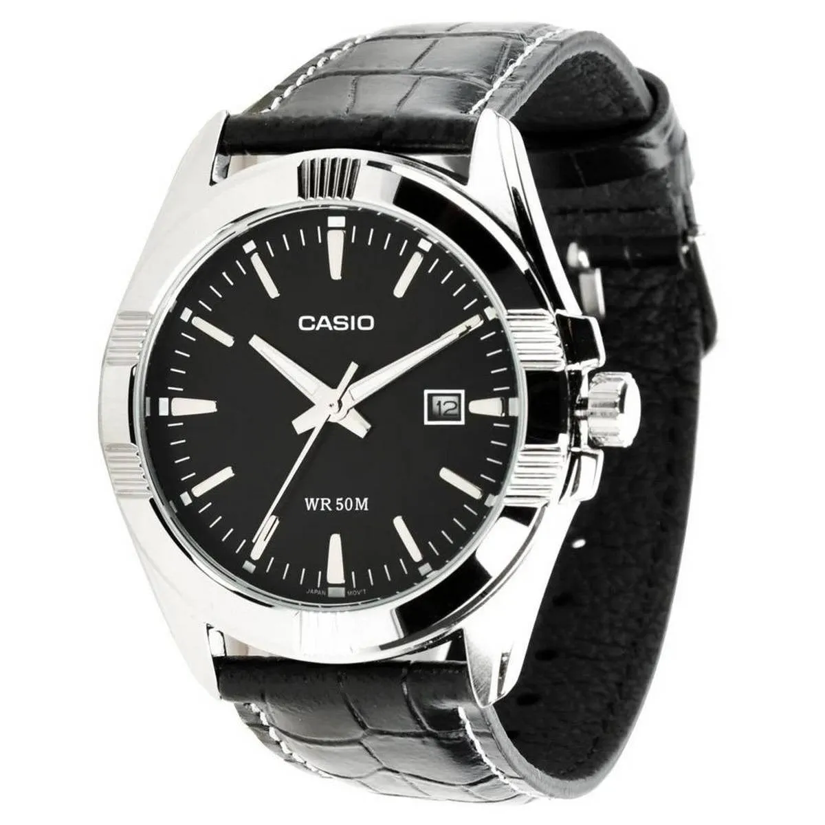 Casio Enticer Standard Black Leather Strap Mens Watch MTP-1308L-1AVDF