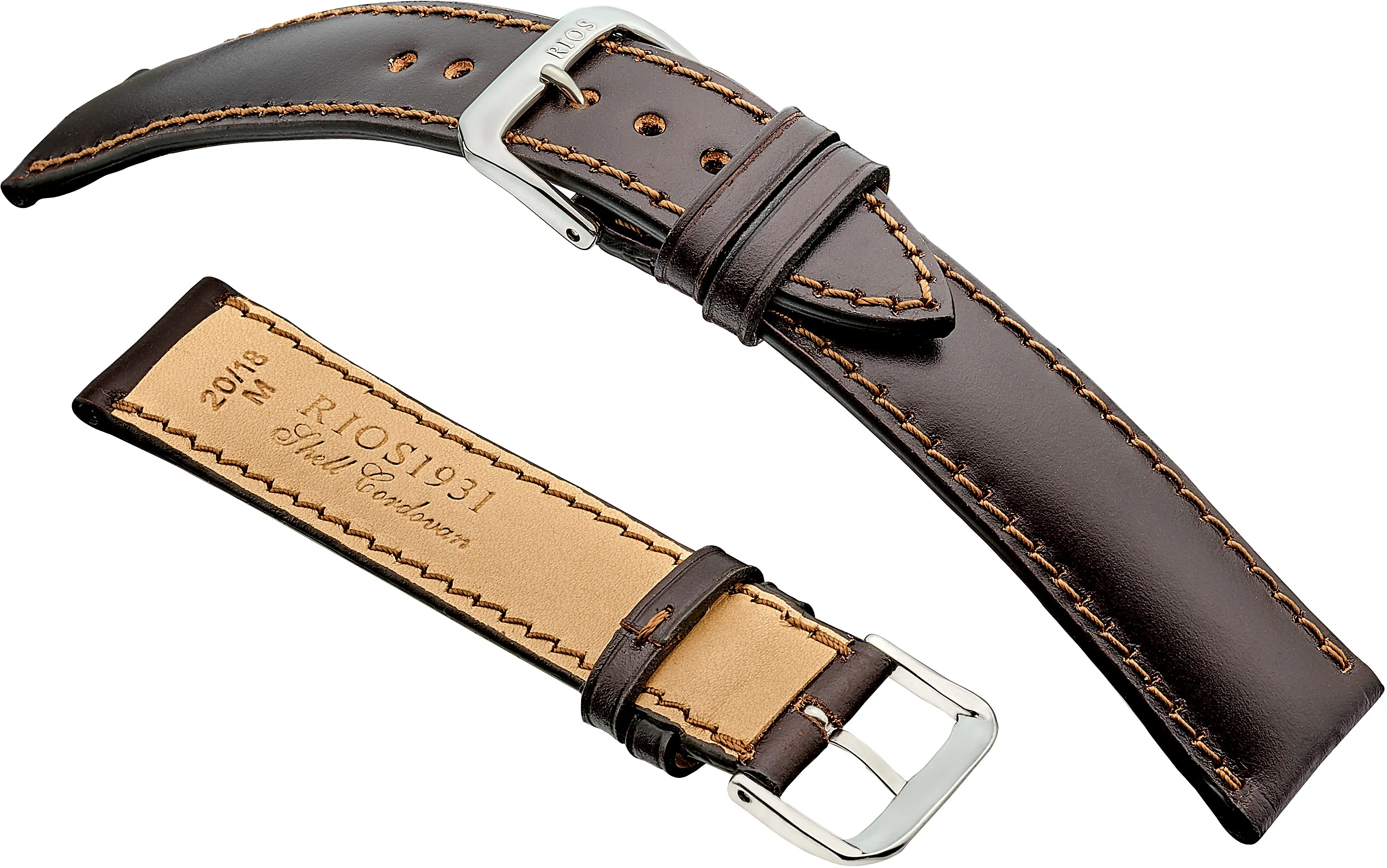 CHICAGO Shell Cordovan Leather Watchband  R198