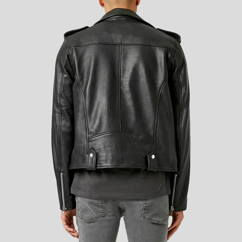 Cimarron Black Motorcycle Leather Jacket