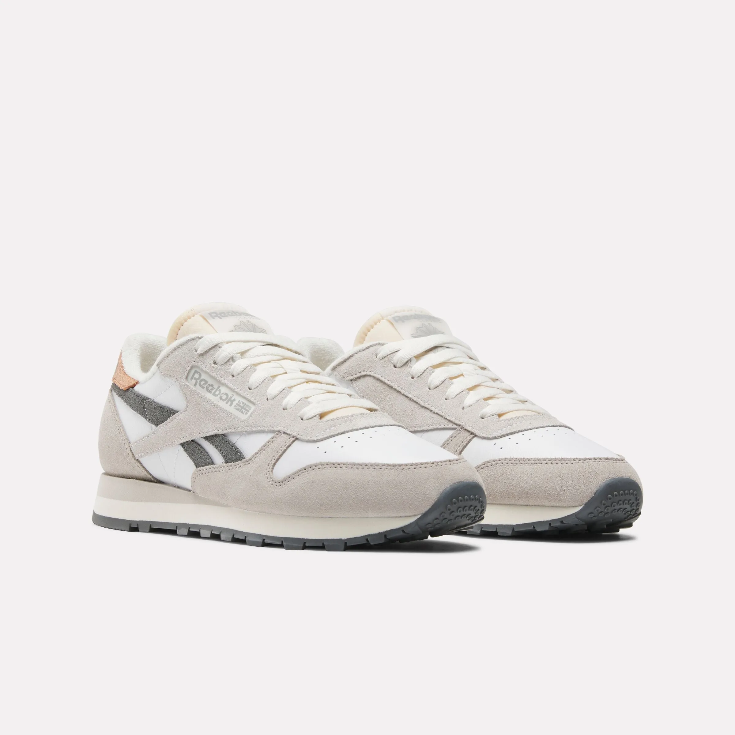 Classic Leather Shoes White/Moonstone/Grey