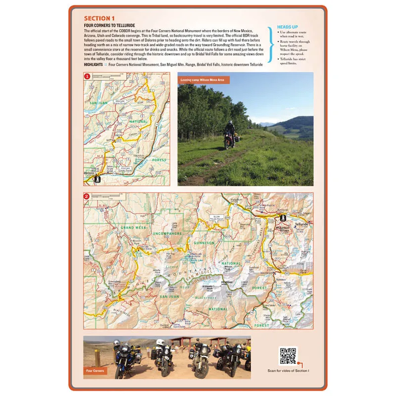 Colorado Backcountry Discovery Route Map - Updated Route