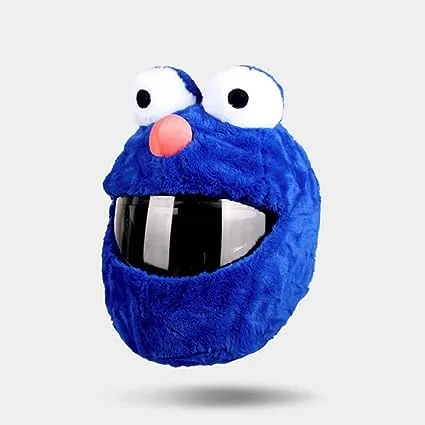 Cool Motorcycle Helmet Cover - Blue Elmo