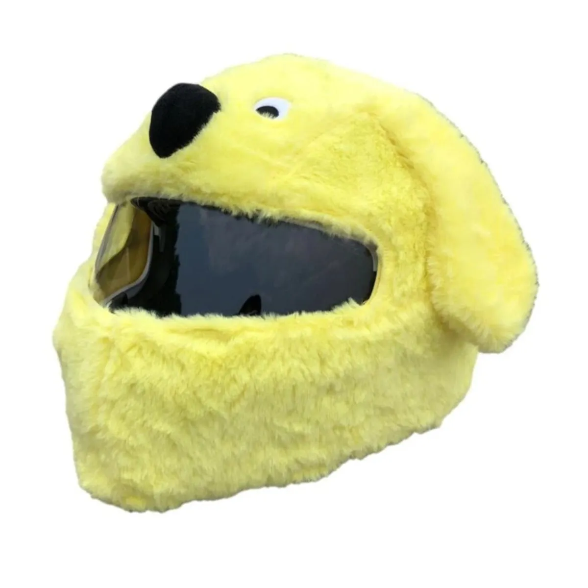 Cool Motorcycle Helmet Cover - Yellow Doggie