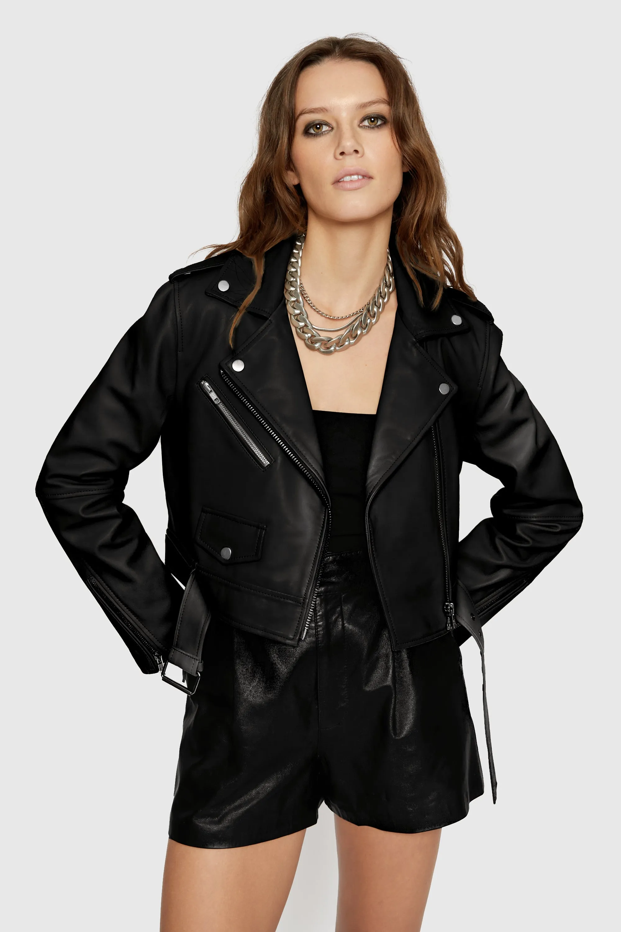 Cropped Jett Moto Jacket