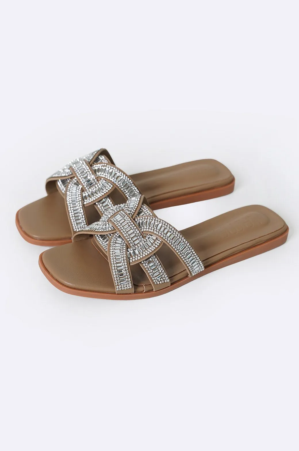 CRYSTAL STUDDED SLIDES