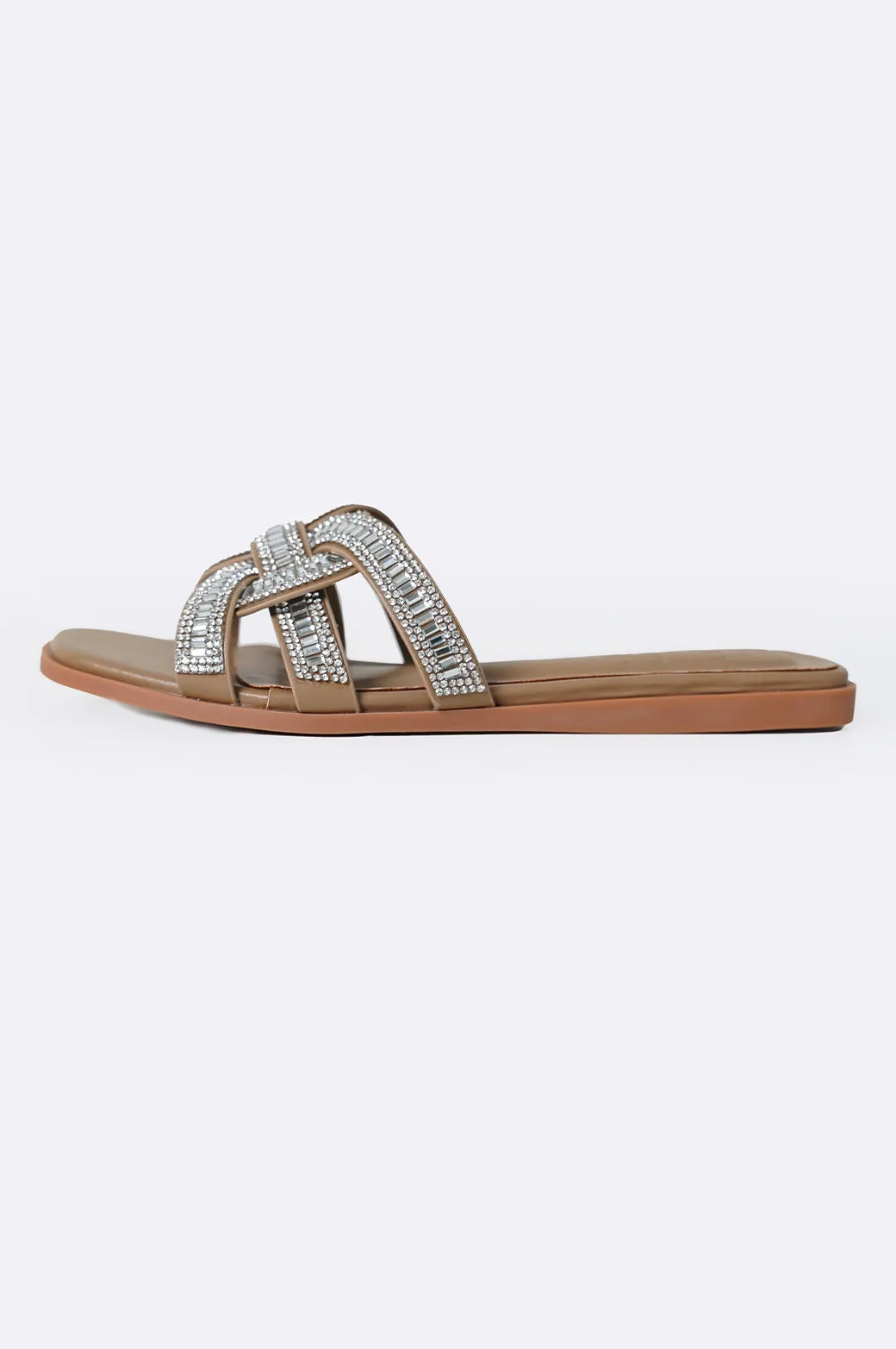 CRYSTAL STUDDED SLIDES