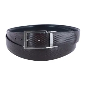 CTM® Men's Big & Tall Reversible Perforated Dress Belt