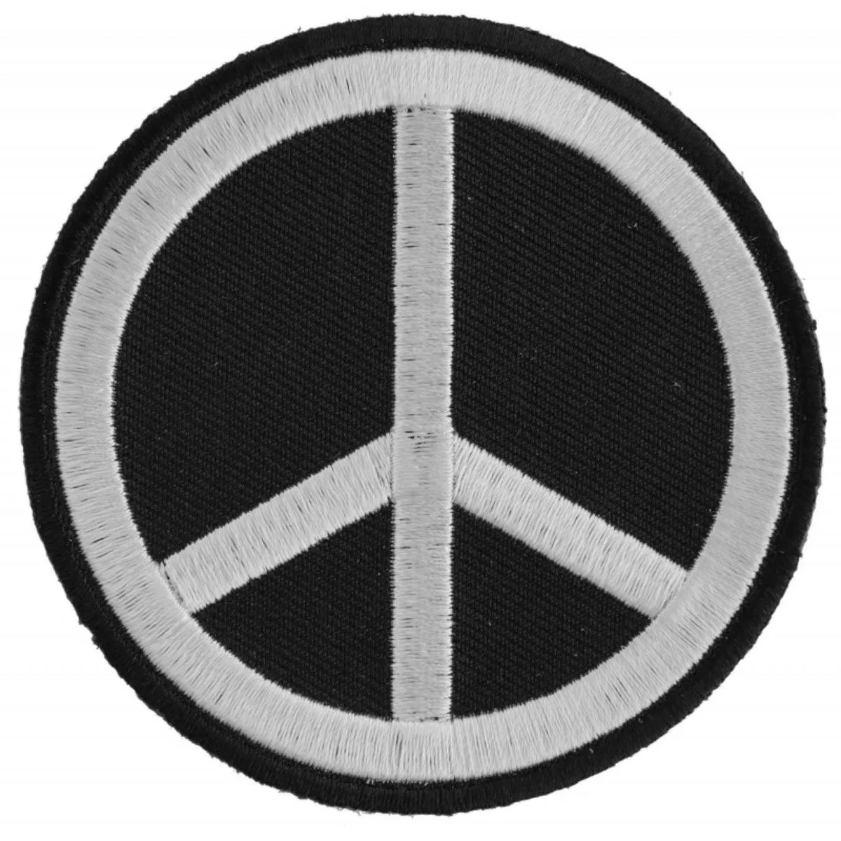 Daniel Smart Black & White Peace Sign Patch, 3 x 3 inches