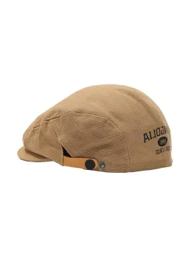 Dual-Sided Wear Embroidered Newsboy Cap