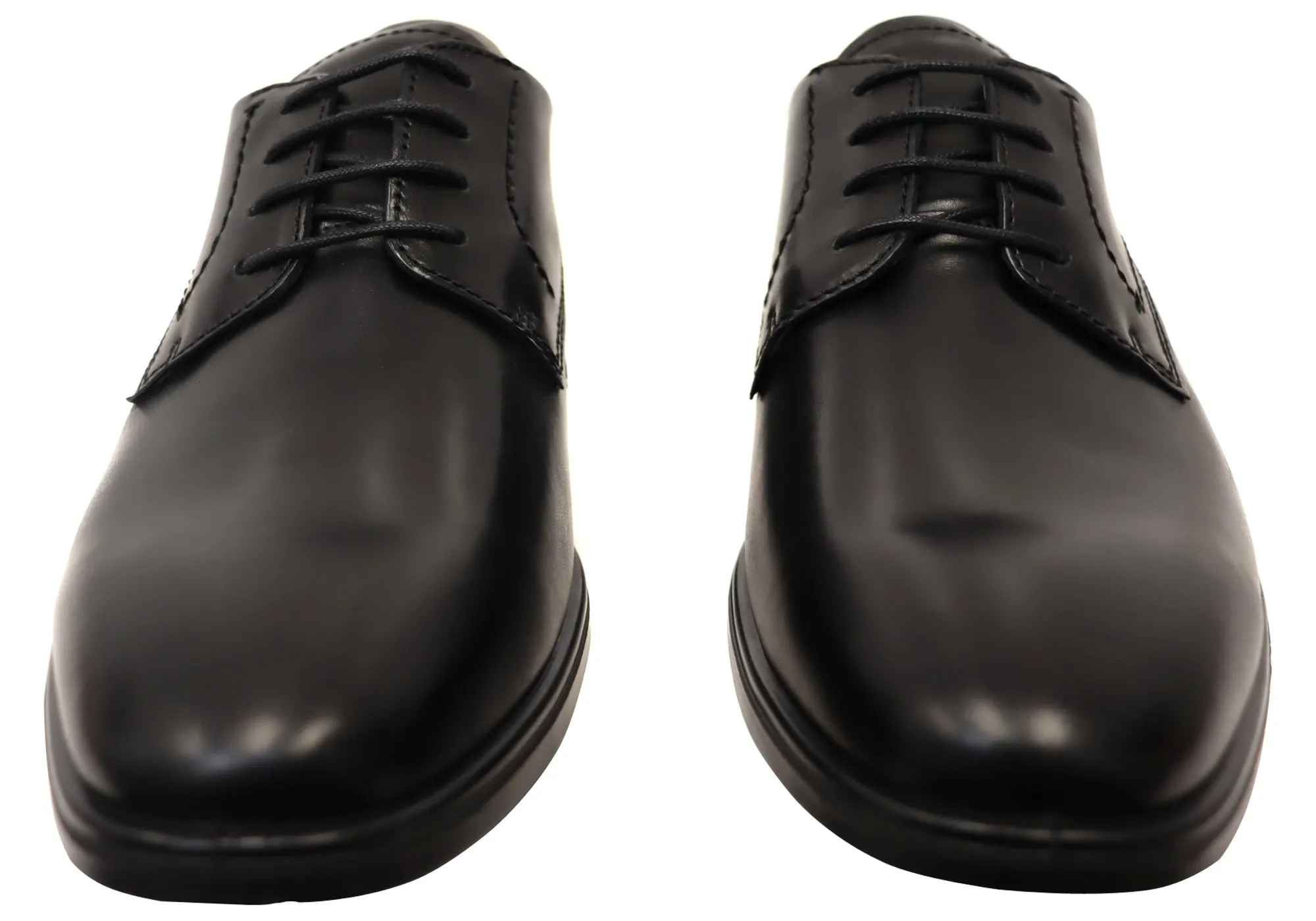 ECCO Mens Comfortable Leather Melbourne Lace Up Dress Shoes