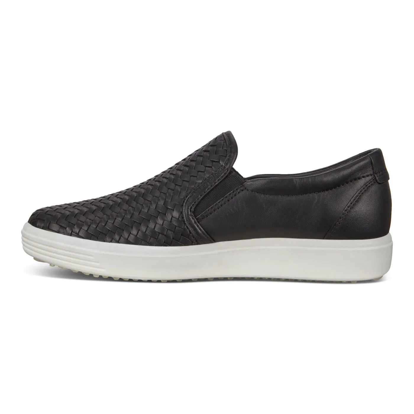 Ecco Soft 7 Woven Slip On 2 Black