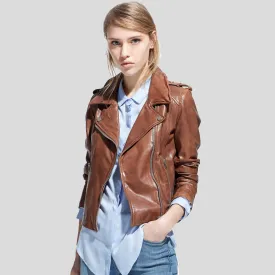 Emma Brown Motorcycle Leather Jacket