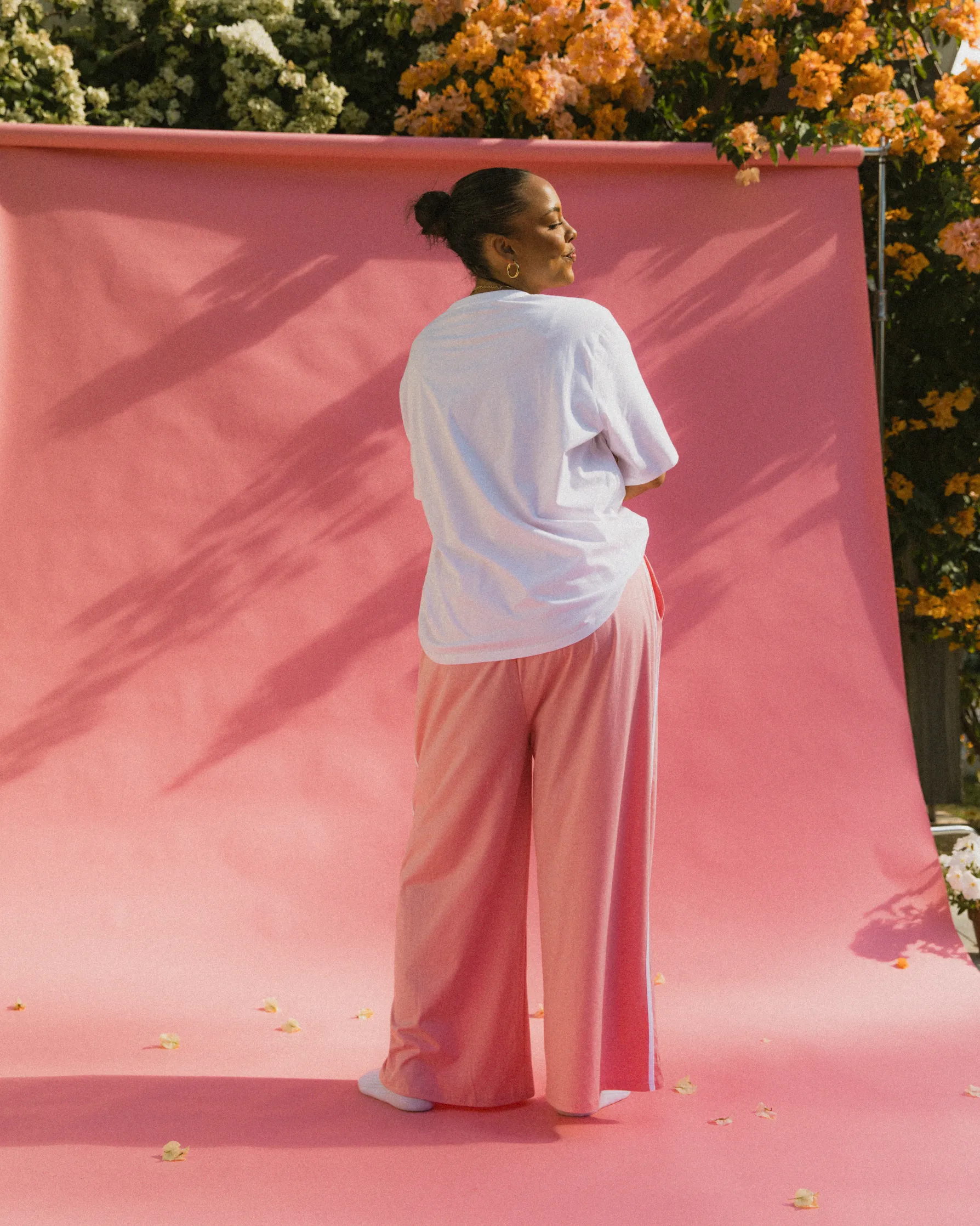 Essentials Pants | Pink & White