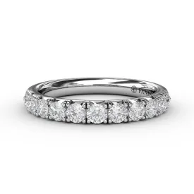 Fana French Pave Set Anniversary Band W6402