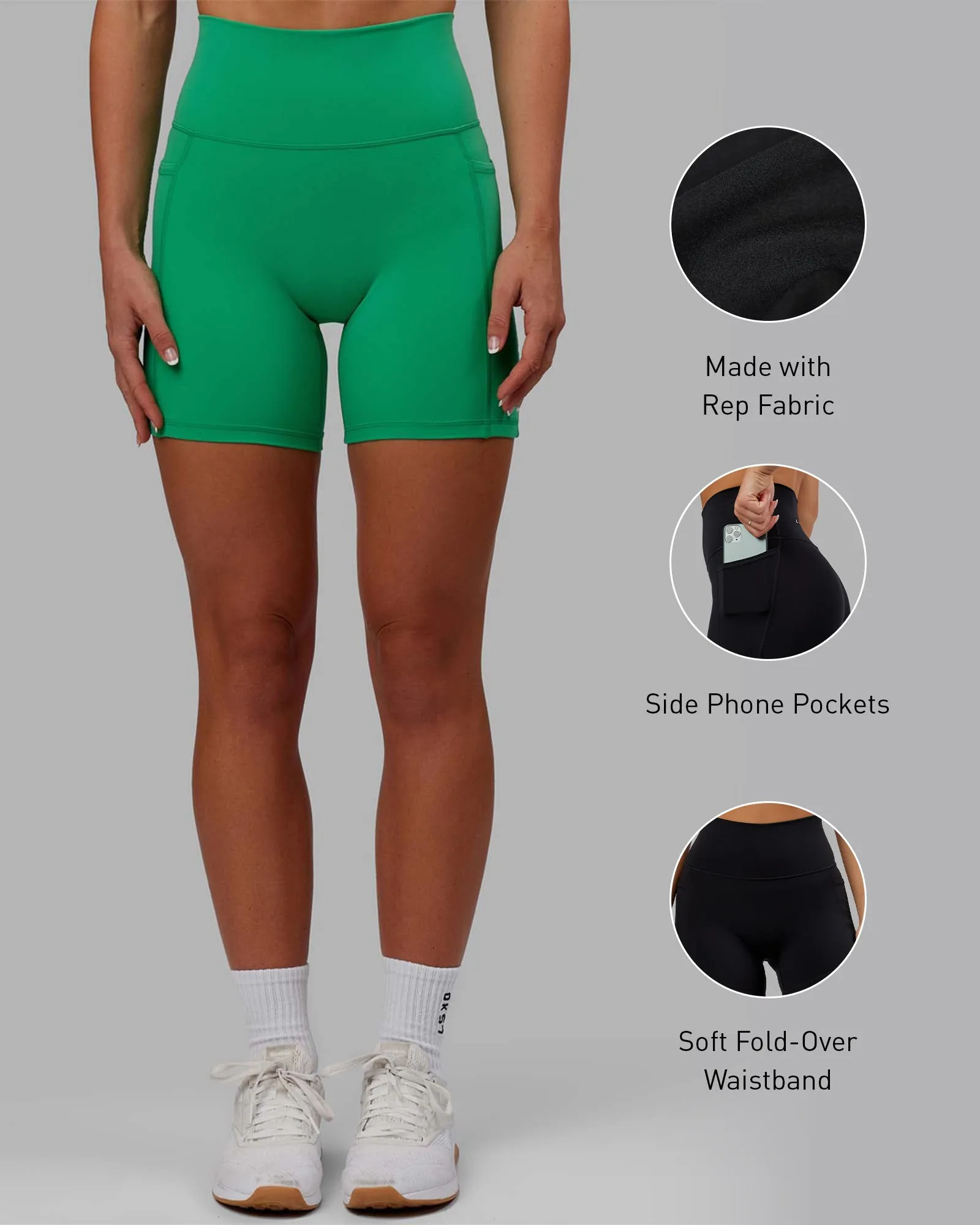 Fusion Mid-Length Shorts - Holly Green