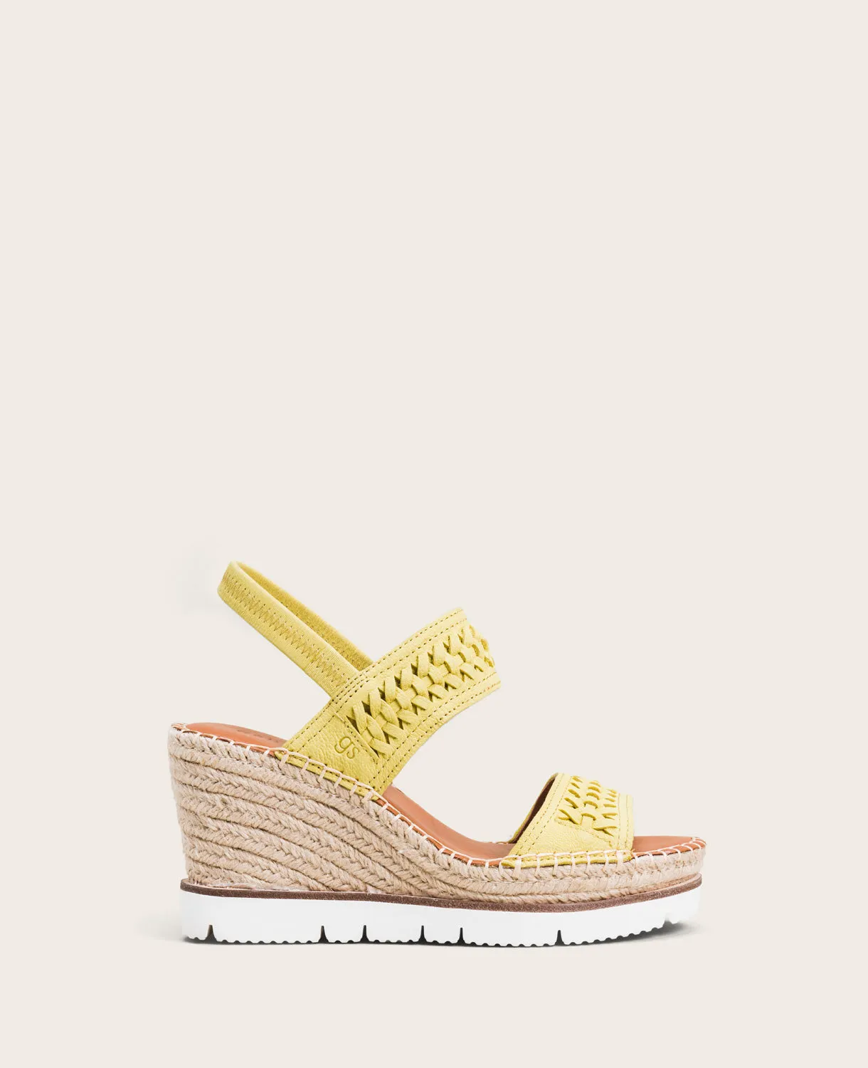 GENTLE SOULS - Elyssa Leather Two-Band Braided Wedge Sandal