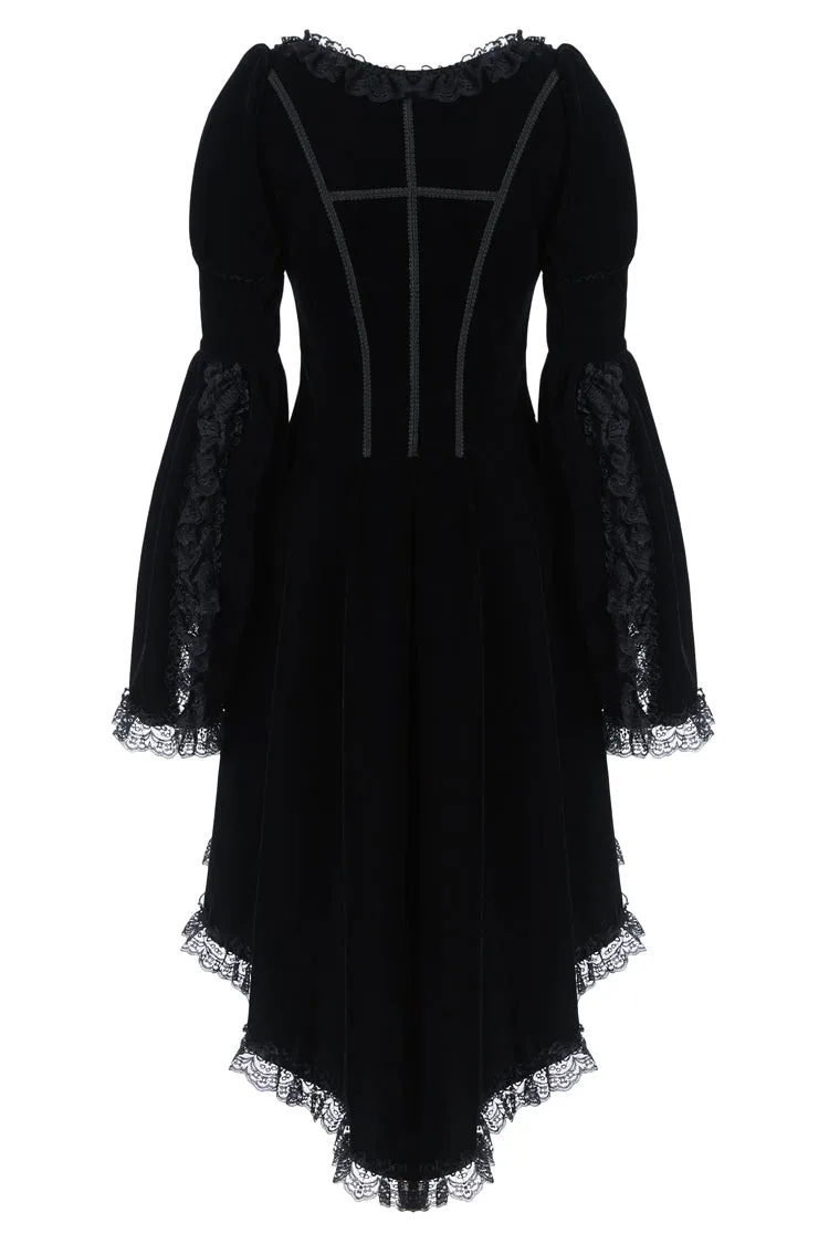 Gothic noble velvet pleated cocktail jacket JW104