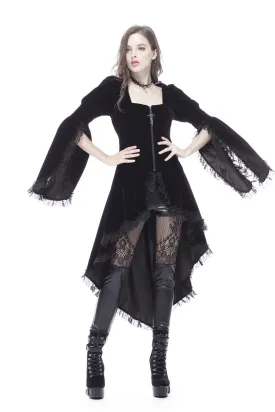 Gothic noble velvet pleated cocktail jacket JW104