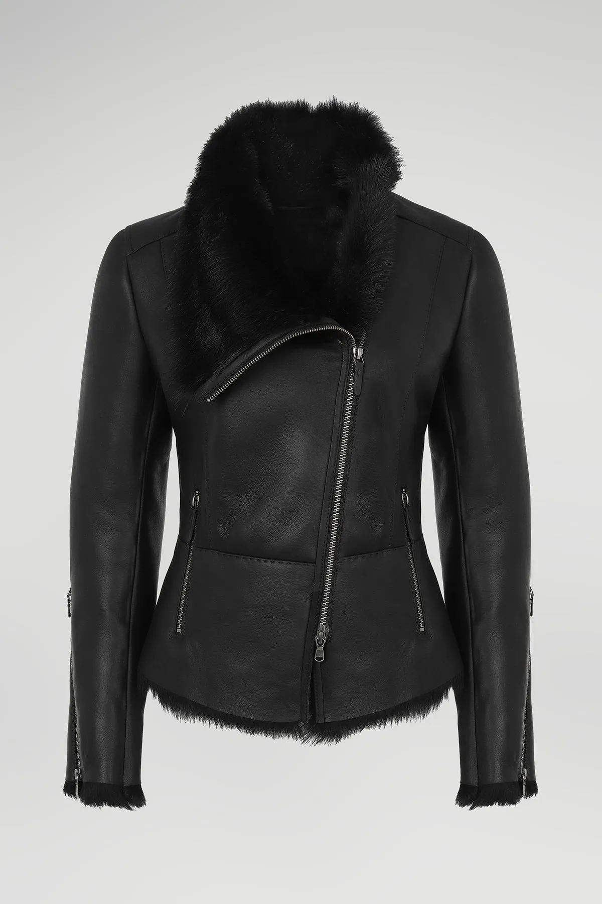 Gwen - Black Shearling Jacket