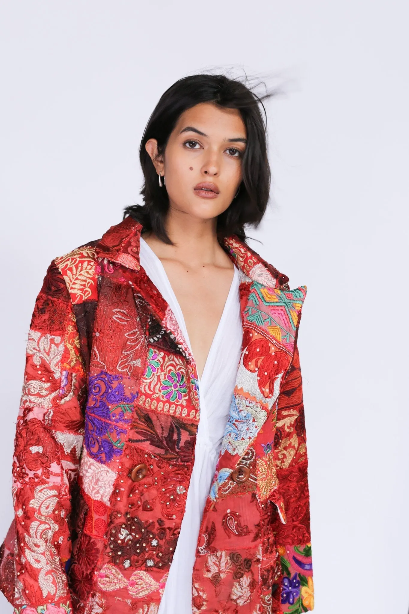 Hand Embroidered Patchwork Jacket Frida