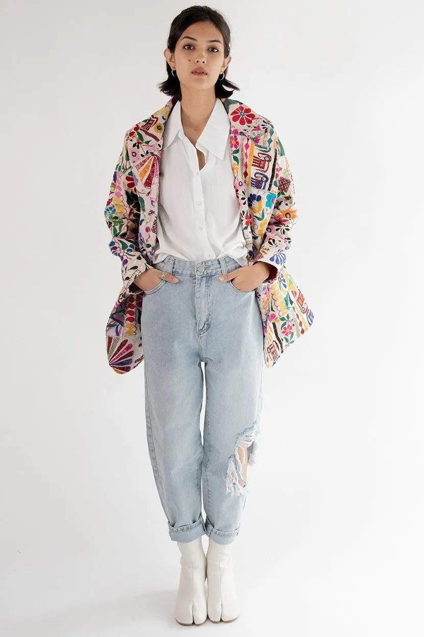 Hand Embroidered Patchwork Jacket Frida