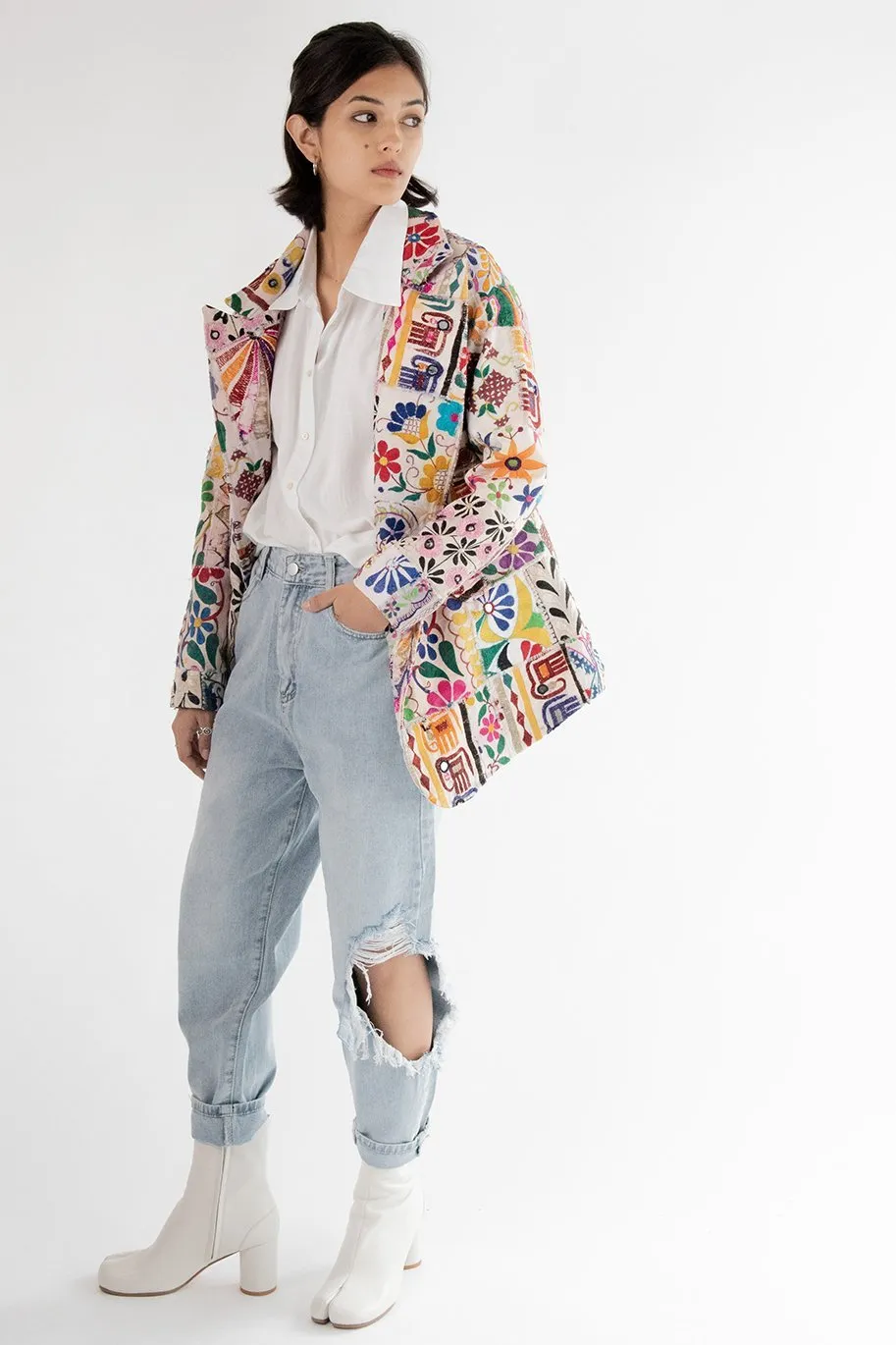 Hand Embroidered Patchwork Jacket Frida