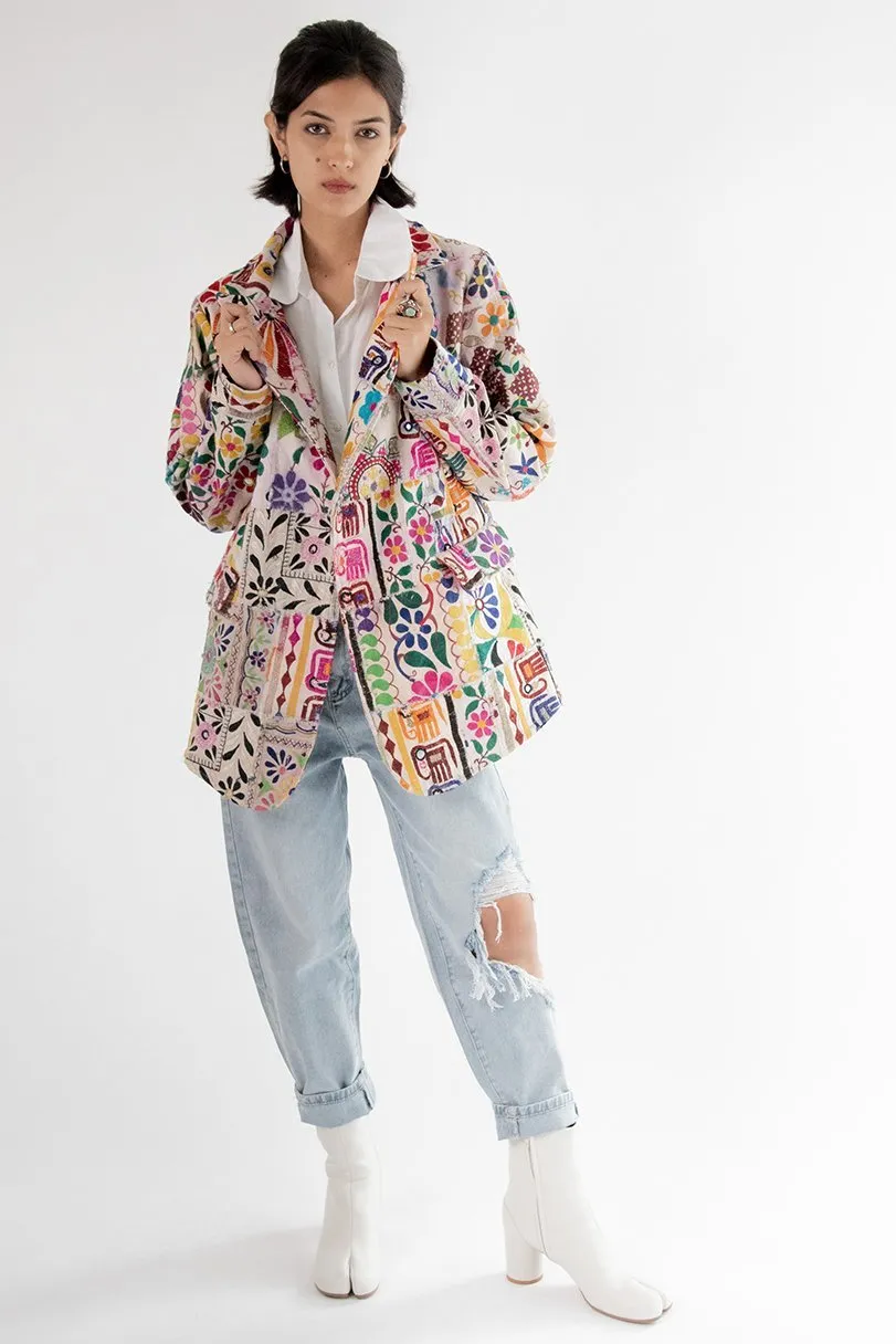 Hand Embroidered Patchwork Jacket Frida