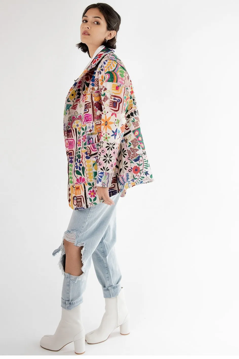 Hand Embroidered Patchwork Jacket Frida