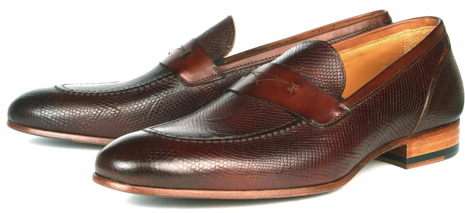 Harrison Loafer Brown Snakeskin