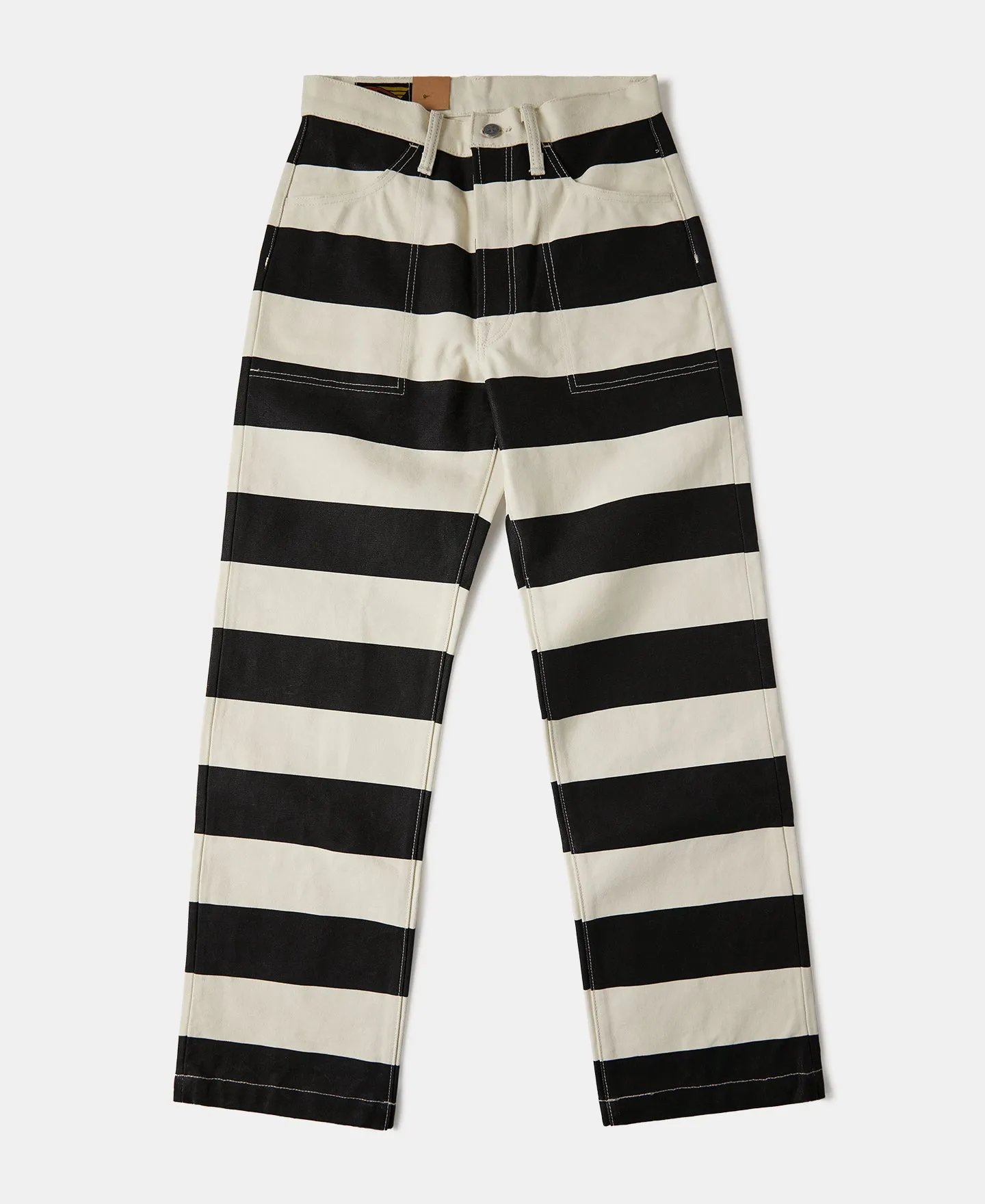 Heavyweight Wide Stripe Asymmetrical Pocket Pants