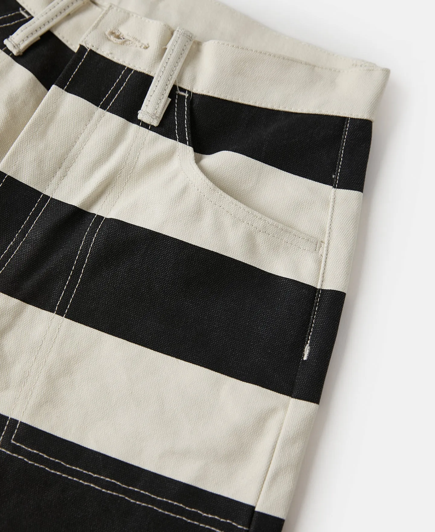 Heavyweight Wide Stripe Asymmetrical Pocket Pants