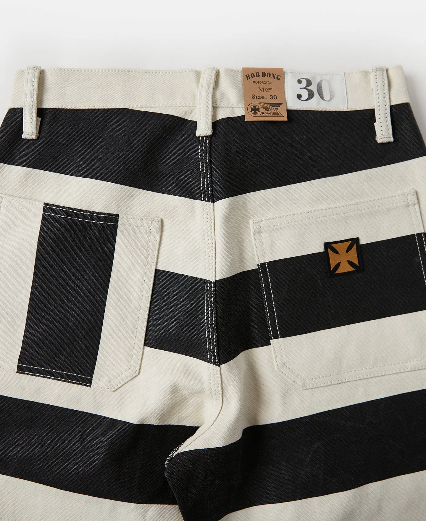 Heavyweight Wide Stripe Asymmetrical Pocket Pants