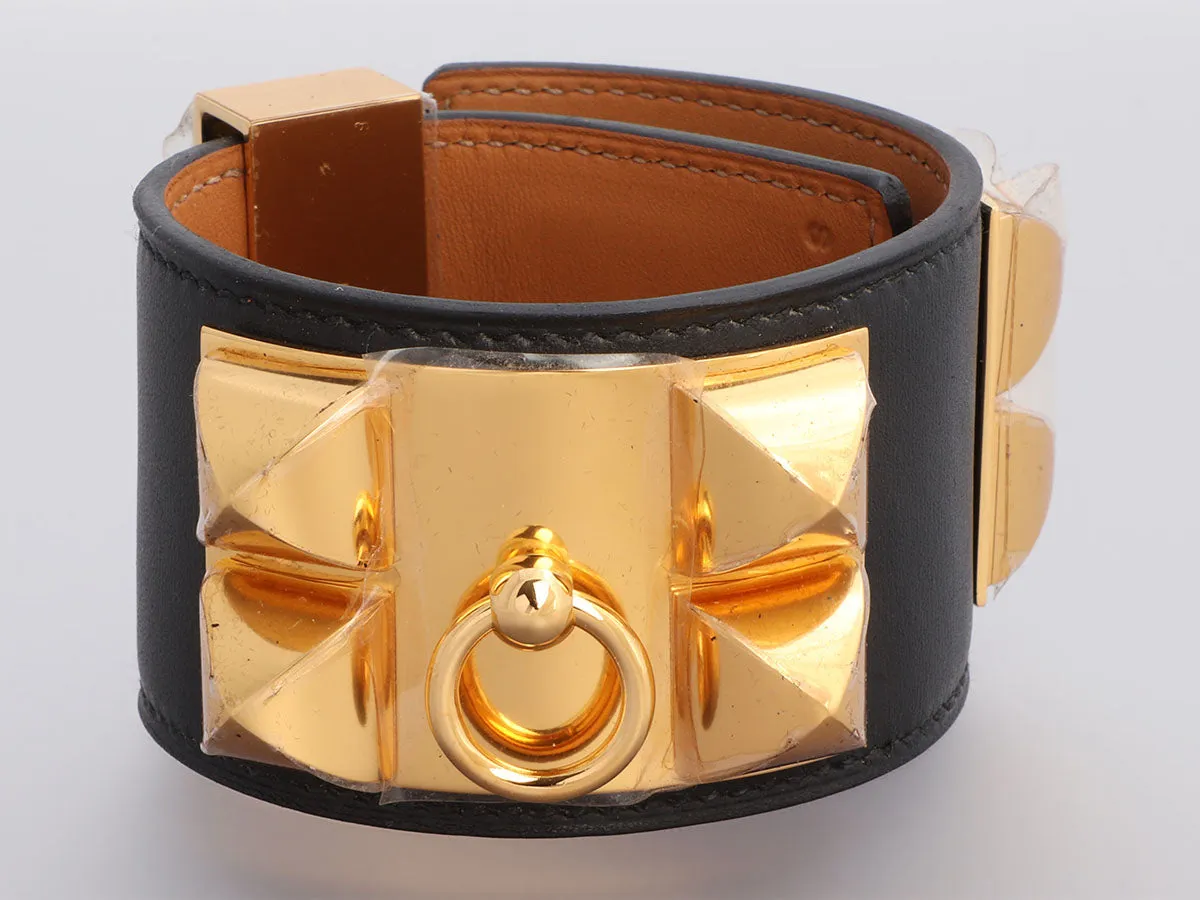 Hermès Black Swift Collier de Chien CDC Bracelet