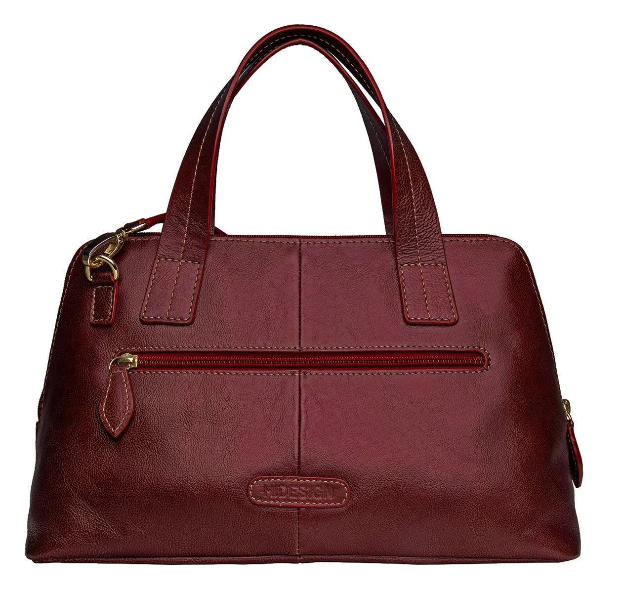 Hidesign Cerys Leather Satchel Bag Red