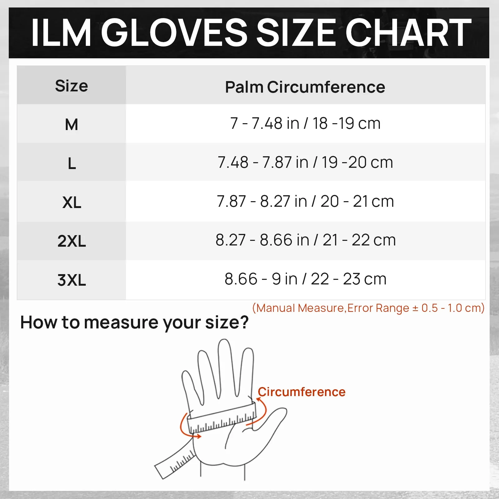 ILM Motorcycle Gloves Model GRC01