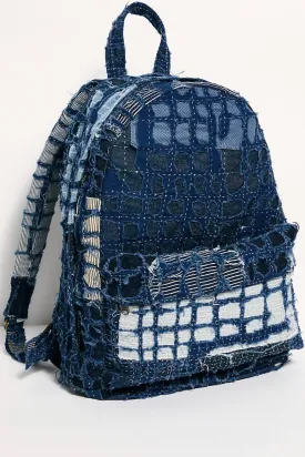 INDIGO PATCHWORK BACKPACK X FREE PEOPLE