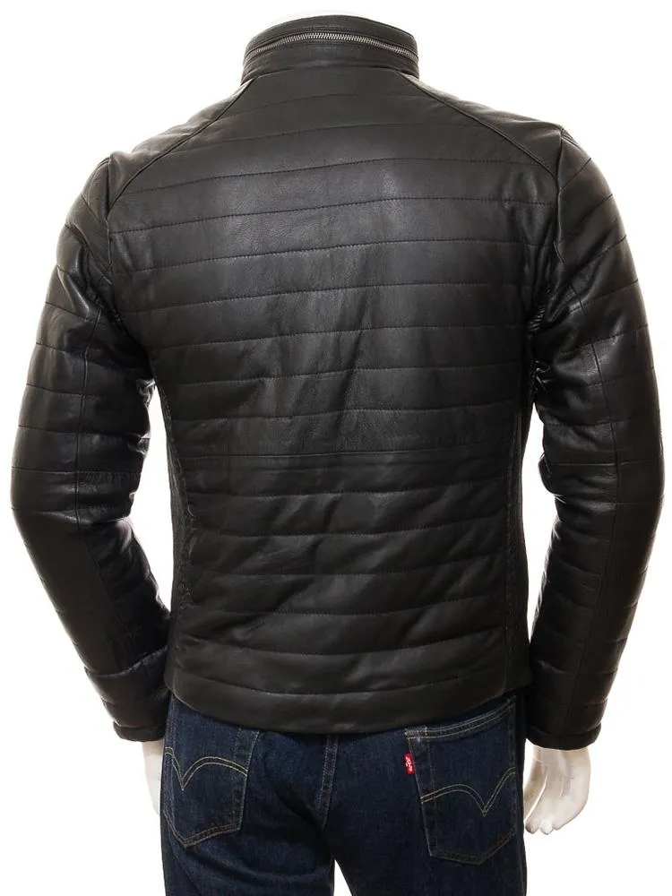 Jair Black Quilted Leather Jacket