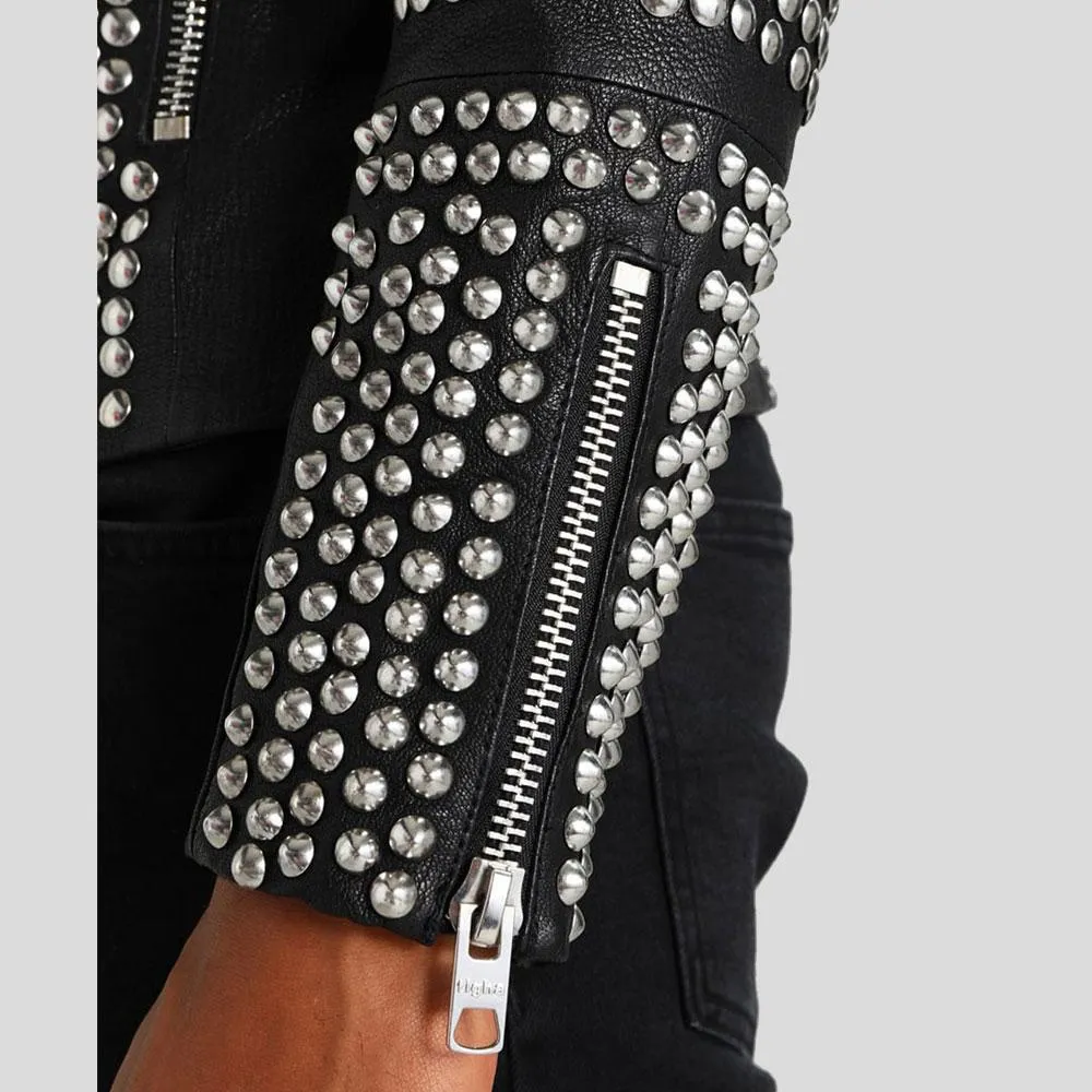 Jaxon Black Studded Leather Jacket