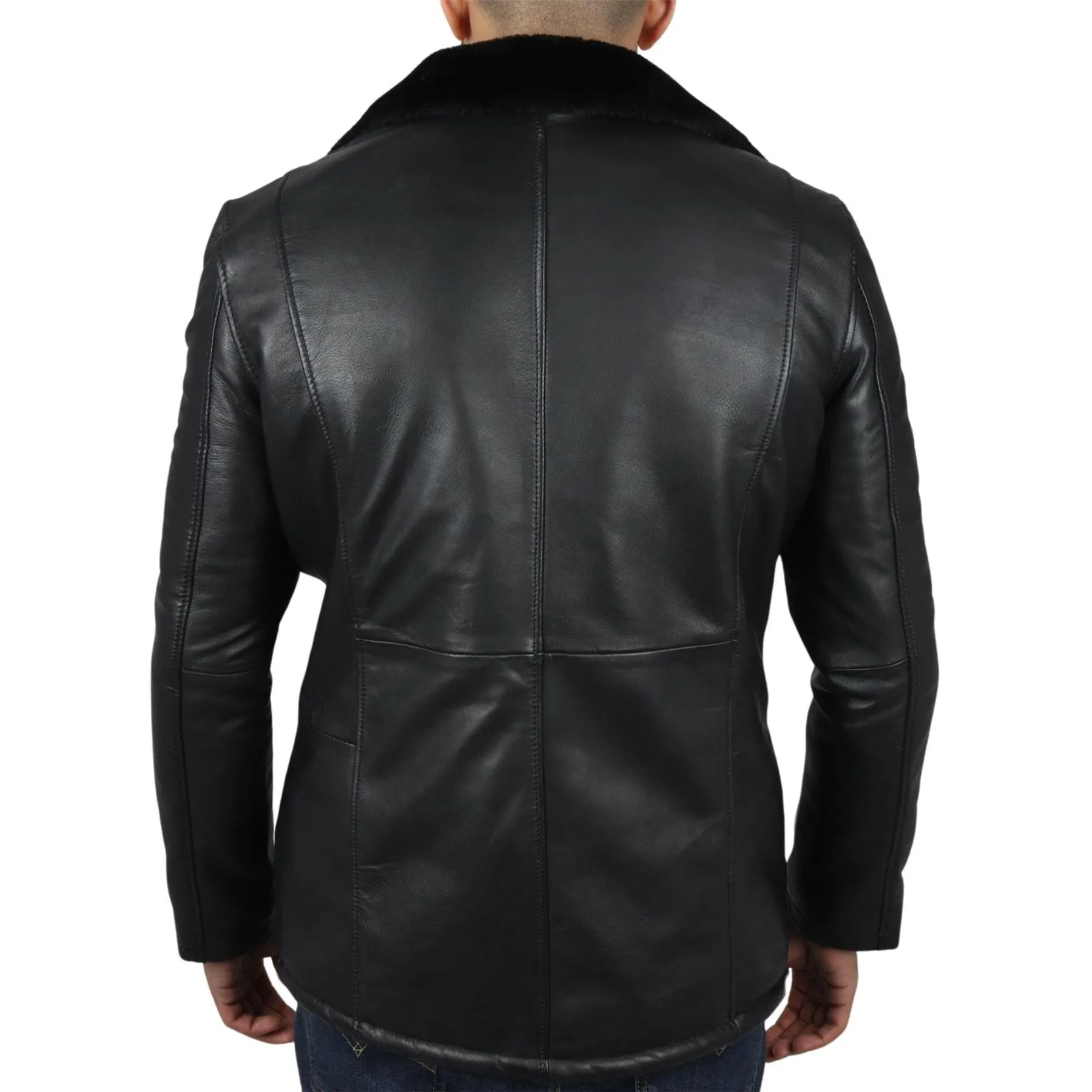 Men's Fur Lining Blazer Coat Jacket Real Leather