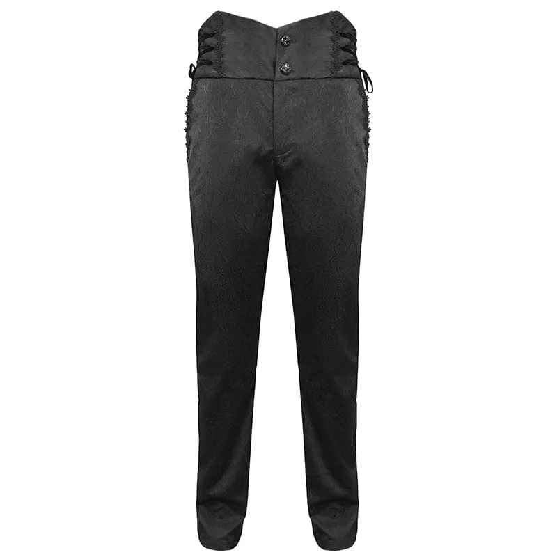 Men's Gothic Strappy High-waisted Pants