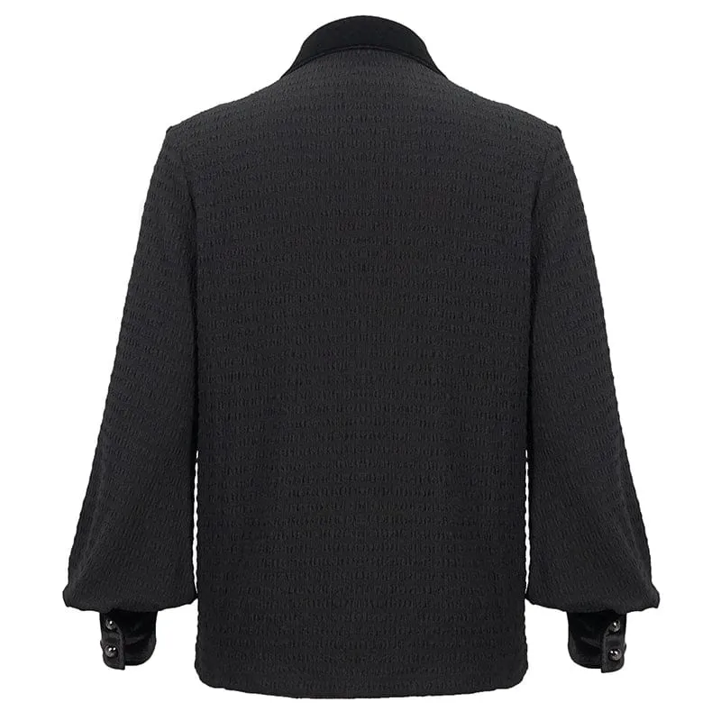 Men's Gothic Strappy Puff Sleeved Shirt