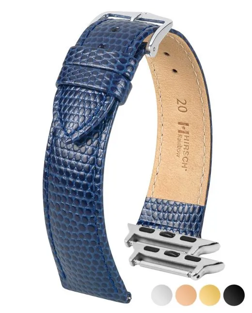 Men's HIRSCH RAINBOW Lizard Embossed Calfskin Watch Strap  1232 26