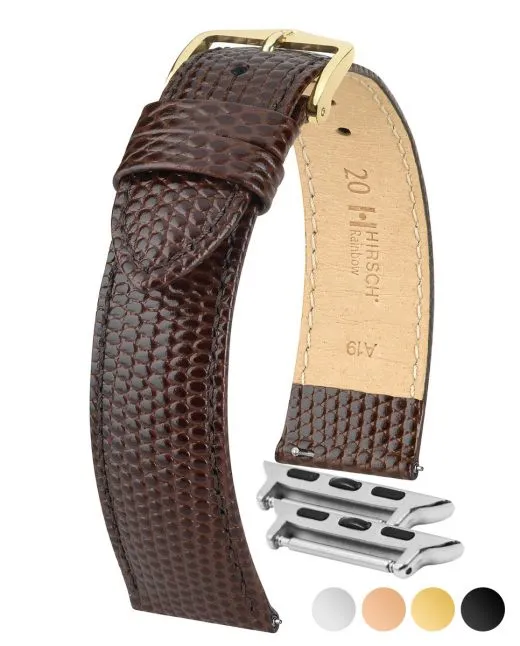 Men's HIRSCH RAINBOW Lizard Embossed Calfskin Watch Strap  1232 26