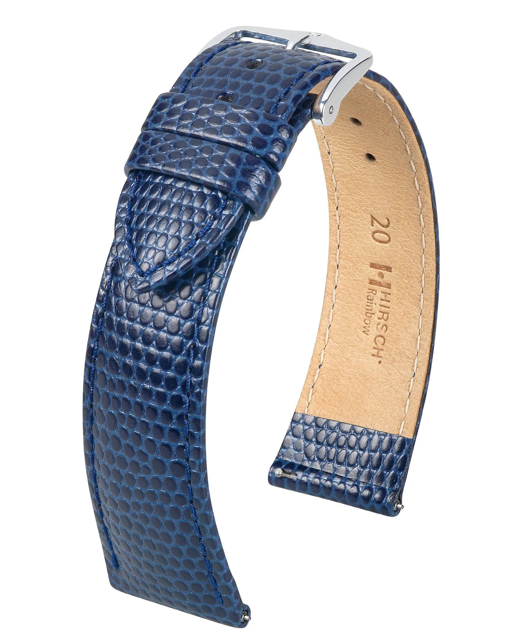 Men's HIRSCH RAINBOW Lizard Embossed Calfskin Watch Strap  1232 26