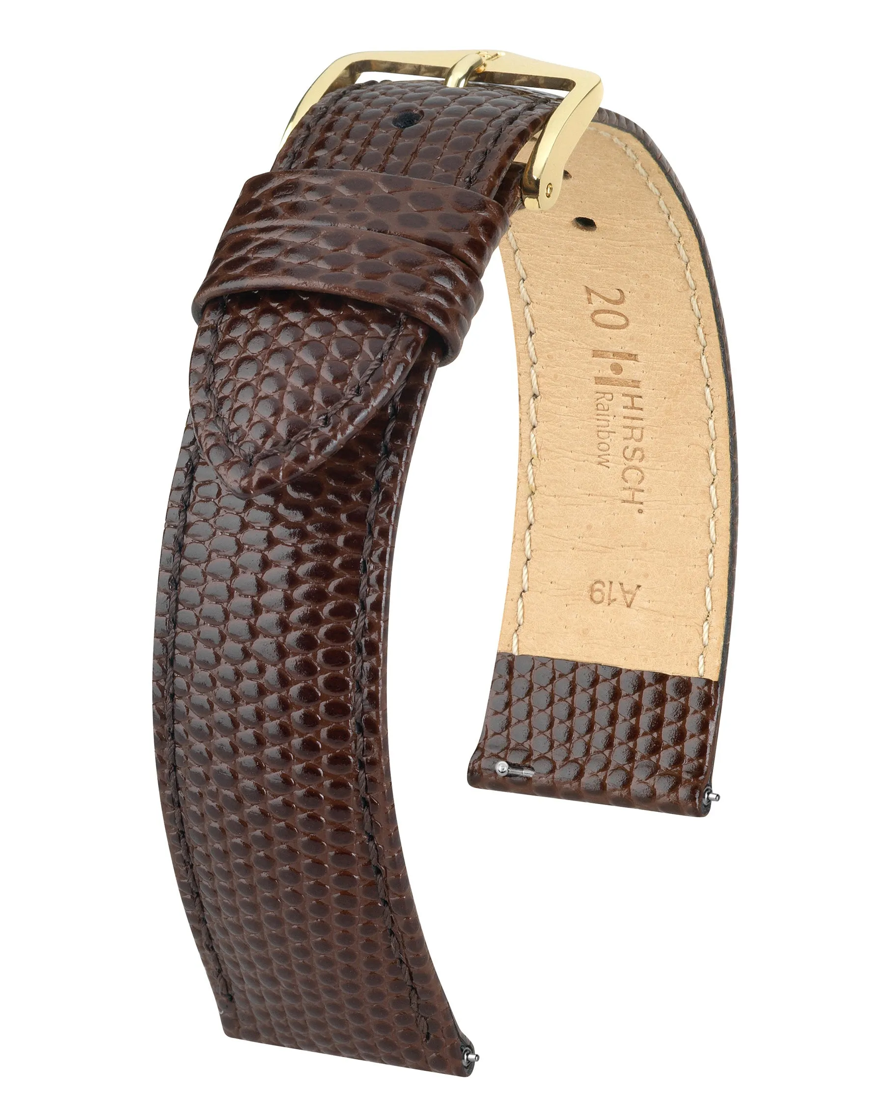 Men's HIRSCH RAINBOW Lizard Embossed Calfskin Watch Strap  1232 26