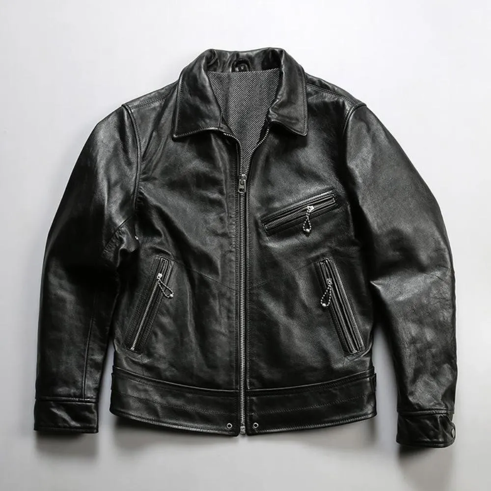 Men's Mulholland Drive 1930s Classic Motorcycle Leather Jacket