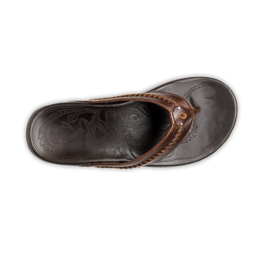 Men's Olukai | Mea Ola Artisan Beach Sandal | Dark Java